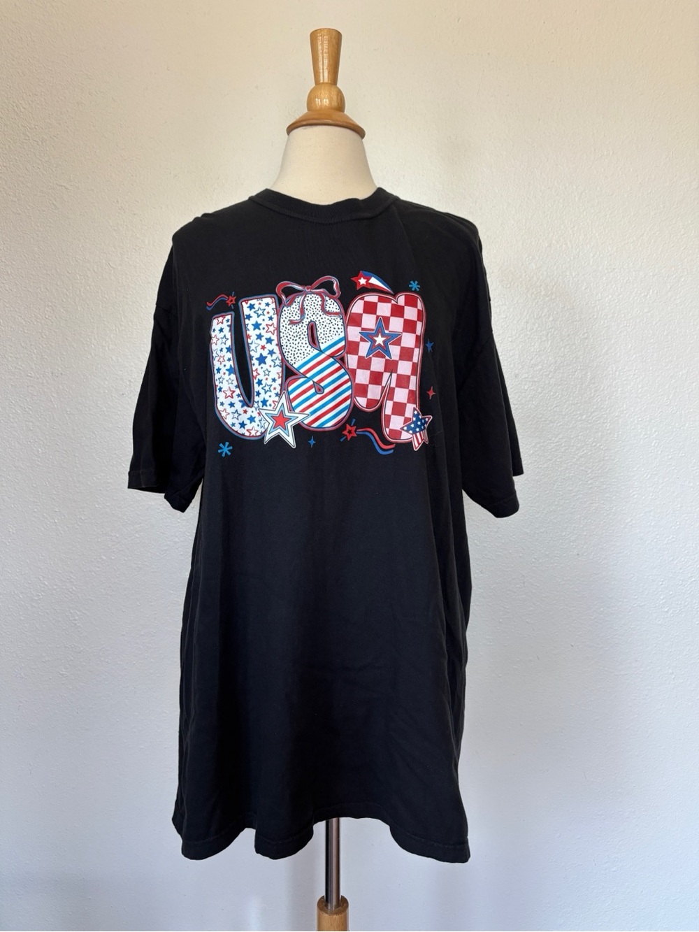 Comfort Colors USA Black Short Sleeve Graphic Tee